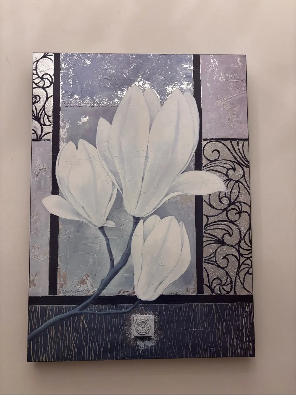 Cat Wall Art Floral Neutral Bold Canvas Paintings Geometric Abstract Lightweigh